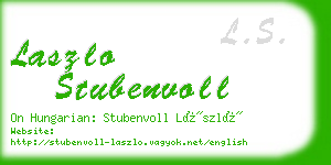 laszlo stubenvoll business card